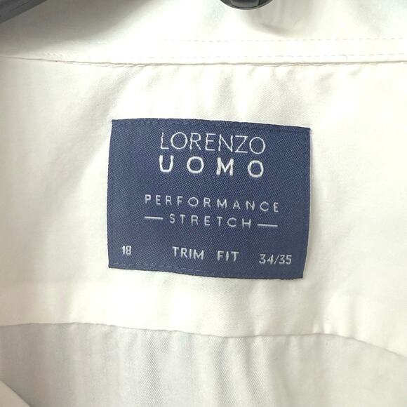 NWOT Lorenzo Uomo Performance Stretch Trim Fit Long Sleeve Button Front Shirt - Picture 10 of 10
